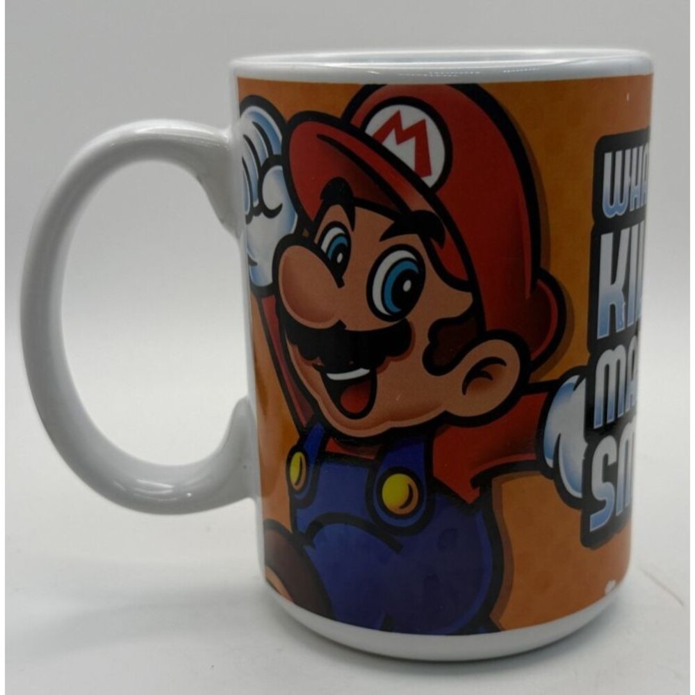 🎮 Nintendo Super Mario Ceramic Mug “What Doesn’t Kill You Makes You Smaller"😂